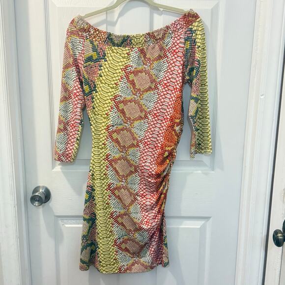 Roberto Cavalli Just Cavalli python snake print jersey dress‎ size 44 - Picture 8 of 13